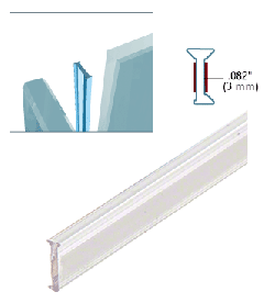 CRL Clear Copolymer Strip for 90 Degree Glass-to-Glass Joints - 12.8mm Laminated Glass