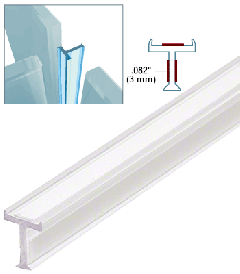 CRL Clear Copolymer Strip for T-Joint Junctions Where 3 Glass Panels Meet - 12.8mm Laminated Glass