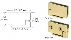 CRL Brass Surface Mount Cabinet Pivot Hinges