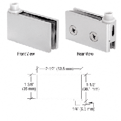 CRL Satin Chrome Flush Mount Cabinet Pivot Hinges