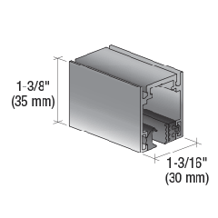 CRL Matte Black 3m Office Fixed Frame Profile for Ceiling