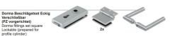 CRL DORMA Satin Anodized Office Square Hinge Set, lockable