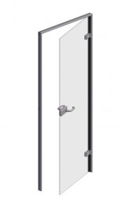 CRL Brushed Nickel Office Door Frame Set for Glass-to-Glass