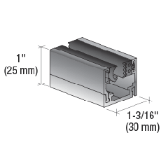 CRL Brushed Nickel 3m Office Fixed Frame Profile for Floor, Wall and Ceiling