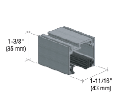 CRL Satin Anodized Fallbrook 3m XL Series Deep Head Channel Door Frame Set