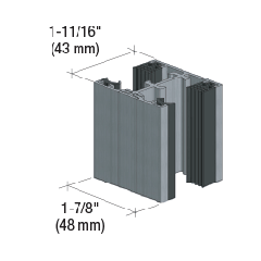 CRL Matte Black Fallbrook 3m XL Series Glass-to-Glass Channel Door Frame Set