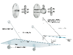 CRL Brushed Stainless Glass Awning Support System Mounting Kit