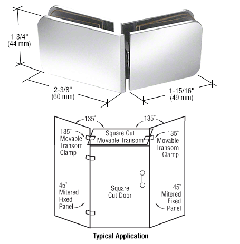 CRL Polished Chrome 135 Degree Movable Transom Clamp