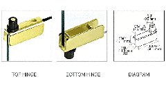 CRL Brass Standard Mount Glass Door Hinge