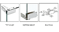 CRL Chrome Recess Mount Glass Door Hinge