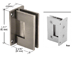 CRL Antique Brushed Nickel Geneva 037 Series Wall Mount Full Back Plate Standard Hinge