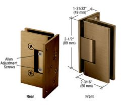 CRL Adjustable Antique Brass Wall Mount Offset Back Plate