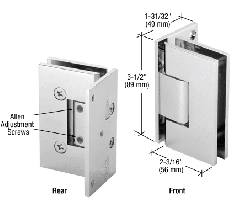 CRL Adjustable Polished Chrome Wall Mount Offset Back Plate