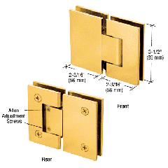 CRL GENEVA Duschtürband 380,, 180° Glas-Glas, einstellbar, vergoldet