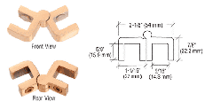 CRL Brass Glass Hinge Bracket