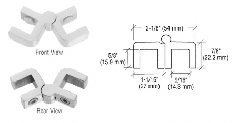 CRL Chrome Glass Hinge Bracket