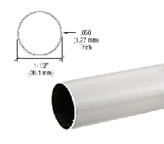 CRL Brushed Stainless 1-1/2" Diameter Round .050" Tubing - 6" Sample