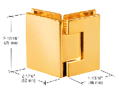 CRL Gold Plated Junior Geneva 045 Series 135 Degree Glass-to-Glass Hinge