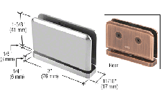 CRL Polished Chrome Junior Prima 01 Series Top or Bottom Mount Hinge