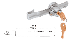 CRL Chrome "Tamper Proof" Sliding Glass Door Lock with Standard Ratchet Bar