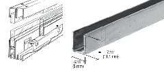 CRL Zinc Plated Steel Roll-Ezy Shoe for Glass Doors - 72"