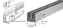 CRL Zinc Plated Steel Roll-Ezy Double Lower Track - 144"