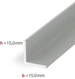 CRL Satin Anodized L-Shape Profile, 15 x 15 x 2 mm