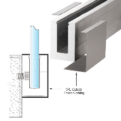 CRL Brushed Stainless 120" Outside Fascia Cladding for CRL's Laminated Base Shoe - L56S Series