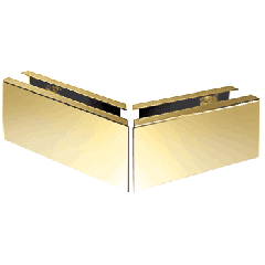 CRL Polished Brass 12" Mitered 135 Degree Corner Cladding for L68S Series Laminated Square Base Shoe