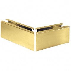 CRL Satin Brass 12" Mitered 135 Degree Corner Cladding for L68S Series Laminated Square Base Shoe