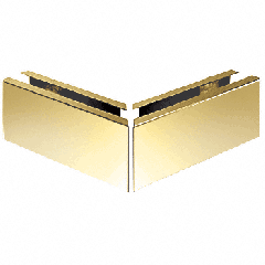 CRL Polished Brass 12" Mitered 90 Degree Corner Cladding for L68S Series Laminated Square Base Shoe