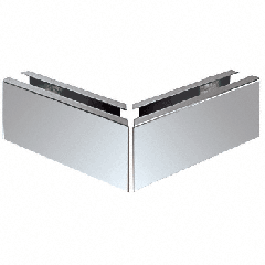 CRL Polished Stainless 12" Mitered 90 Degree Corner Cladding for L68S Series Laminated Square Base Shoe