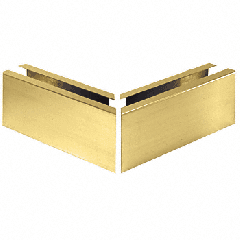 CRL Satin Brass 12" Mitered 90 Degree Corner Cladding for L68S Series Laminated Square Base Shoe