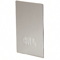 CRL Brushed Stainless End Cap for L68S Series Laminated Square Base Shoe