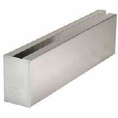 CRL Brushed Stainless 12" Welded End Cladding for L68S Series Laminated Square Base Shoe