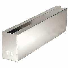 CRL Polished Stainless 12" Welded End Cladding for L68S Series Laminated Square Base Shoe