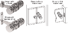 CRL Brushed Nickel 180 Degree Knob Latch