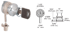 CRL Chrome Keyed Alike Plunger Lock for 3/8" Glass