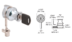 CRL Chrome Keyed Alike Cylinder Lock for 1/4" Glass Door