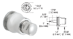 CRL Polished Chrome Push Button Lock for Cabinet Glass Door