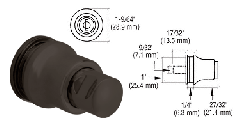 CRL Dark Bronze Push Button Lock for Cabinet Glass Door