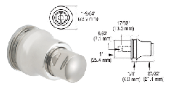 CRL Satin Chrome Push Button Lock for Cabinet Glass Door