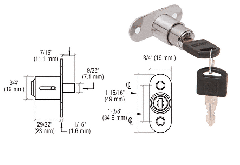 CRL Nickel Plated Track Plunger Lock