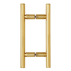 CRL Polished Brass 6" Ladder Style Back-to-Back Pull Handle