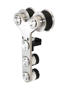 CRL Polished Stainless Double Roller Laguna Roller with Anti-lift and Soft Brake Bracket