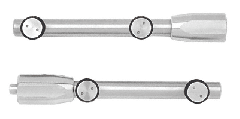 CRL Brushed Stainless Laguna Series Standard Top and Bottom Pivot Rod Set