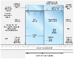 CRL Brushed Stainless Laguna Series Glass Mount Single Slider Kit