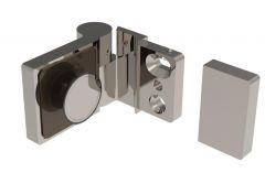 CRL LUGANO Offset Wall Mount Hinge, Rise-Fall Action, Flush Mount