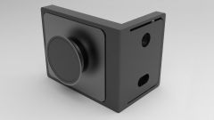 CRL Matte Black LUGANO 90° Outside Wall Mount Clamp