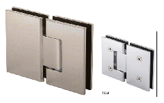 CRL Brushed Nickel 180 Degree Glass-to-Glass Melbourne Hinge